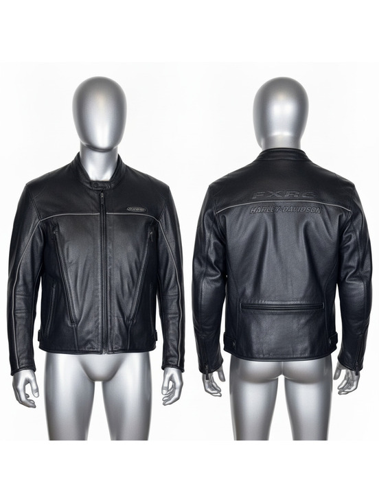 Harley-Davidson Other - Harley-Davidson FXRG Black Leather Moto Jacket Mens 3X XXXL